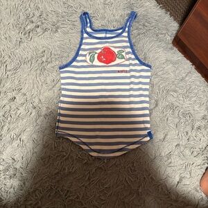 Free people blue stripe tank top